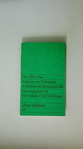 Seller image for DER CDU-STAAT I, ANALYSEN ZUR VERFASSUNGSWIRKLICHKEIT DER BUNDESREPUBLIK,. for sale by Butterfly Books GmbH & Co. KG