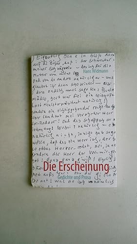 Seller image for DIE ERSCHEINUNG. Gedichte und Prosa for sale by Butterfly Books GmbH & Co. KG