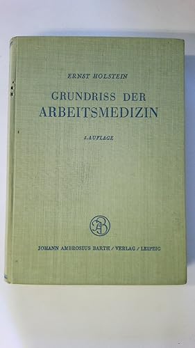 Bild des Verkufers fr GRUNDRISS DER ARBEITSMEDIZIN. zum Verkauf von Butterfly Books GmbH & Co. KG