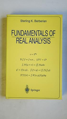 Imagen del vendedor de FUNDAMENTALS OF REAL ANALYSIS. a la venta por Butterfly Books GmbH & Co. KG