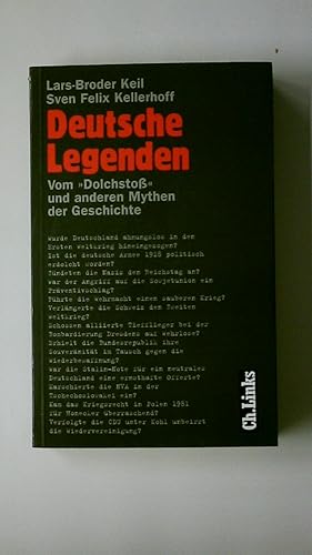 Bild des Verkufers fr DEUTSCHE LEGENDEN. vom Dolchsto und anderen Mythen der Geschichte zum Verkauf von Butterfly Books GmbH & Co. KG