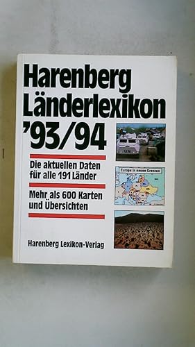 Imagen del vendedor de HARENBERG LNDERLEXIKON 93 94. DIE AKTUELLEN DATEN FR ALLE 191 LNDER. a la venta por Butterfly Books GmbH & Co. KG