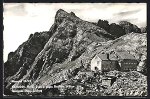 Bild des Verkufers fr Ansichtskarte Riemann-Haus gegen Breithorn im Gebirge Steinernes Meer zum Verkauf von Bartko-Reher