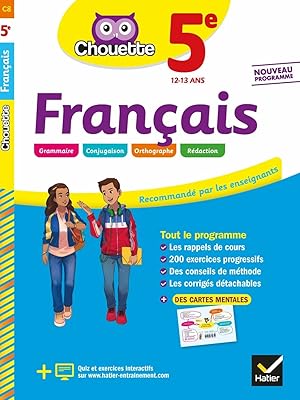 Image du vendeur pour Collection Chouette - Francais: Francais 5e (12-13 ans) mis en vente par Dmons et Merveilles