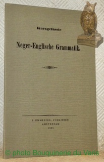 Seller image for Kurzgeffaste Neger-Englische Grammatik. for sale by Bouquinerie du Varis