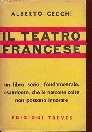 Imagen del vendedor de Il teatro francese a la venta por Librodifaccia