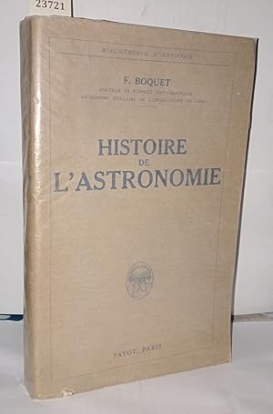 Image du vendeur pour Histoire de l'Astronomie mis en vente par Librairie Albert-Etienne