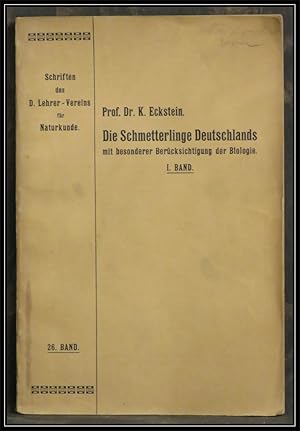 Bild des Verkufers fr Die Schmetterlinge Deutschlands mit besonderer Bercksichtigung ihrer Biologie. 1. Band. Allgemeiner Teil. Spezieller Teil ; 1: Die Tagfalter. zum Verkauf von Antiquariat Johann Forster