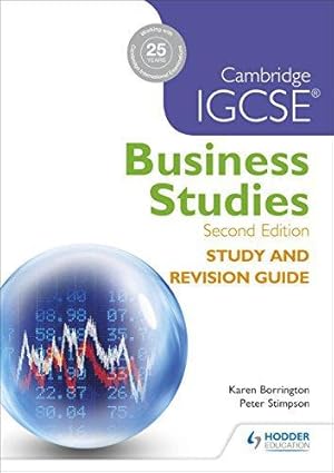 Imagen del vendedor de Cambridge IGCSE Business Studies Study and Revision Guide 2nd edition a la venta por WeBuyBooks 2