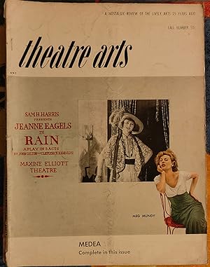 Imagen del vendedor de Theatre Arts August - September 1948 (Meg Mundy by Richard Avedon on cover) / Gilbert W Gabriel "The Broadway Story" (play reviews) / Jean Dalrymple "European Notebook" / Maurice Zolotow "The Other Zolotow" / Bernard Sobel "Annie Oakley's" / William Serey Powell "The Mountains Sing" / Arthur Hopkins "Hamlet and Olivier" / A Nostalgic Review Of The Lively Arts 25 Years Ago (30 pages of reviews and photographs) / Norman Nicholson "The Abandoned Muse" / Robinson Jeffers "Medea - complete, 26 pages)" a la venta por Shore Books