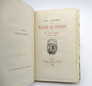 Les Lettres de Madame de Grignan