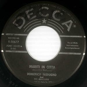Imagen del vendedor de Nel Blu Dipinto Di Blu (Volar) / Mariti In Citta [7" 45 rpm Single] a la venta por Kayleighbug Books, IOBA