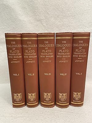 Image du vendeur pour The Dialogues of Plato, Translated in English with Analysis and Introductions by B. Jowett, M.A. 5 Volumes (Set) mis en vente par St Philip's Books, P.B.F.A., B.A.