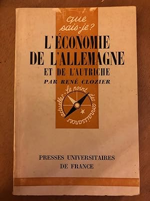 Immagine del venditore per L'Economie de l'Allemagne et de l'Autriche venduto da Dmons et Merveilles