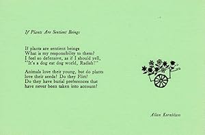 Imagen del vendedor de Poetry postcard a la venta por Rulon-Miller Books (ABAA / ILAB)