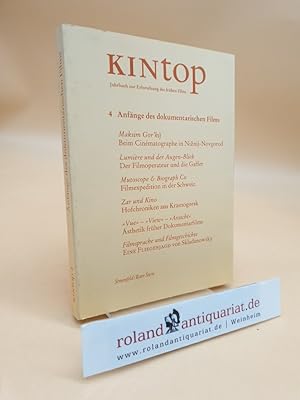 KINtop 4, Jahrbuch zur Erforschung des frühen Films: Anfänge des dokumentarischen Films. (Stroemf...