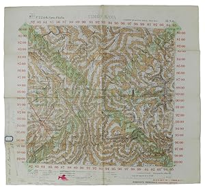 CIMON RAVA. F° 22 III.N.O. della Carta d'Italia. Scala 1:25.000 (1915: Fortificazioni austriache):