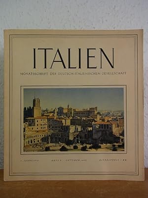 Imagen del vendedor de Italien. Monatsschrift der Deutsch-Italienischen Gesellschaft. 1. Jahrgang, Heft 8, Oktober 1942 a la venta por Antiquariat Weber