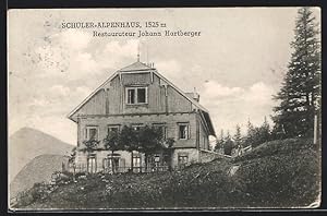Ansichtskarte Schüler-Alpenhaus, Berghütte J. Hartberger