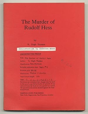 Bild des Verkufers fr The Murder of Rudolf Hess zum Verkauf von Between the Covers-Rare Books, Inc. ABAA