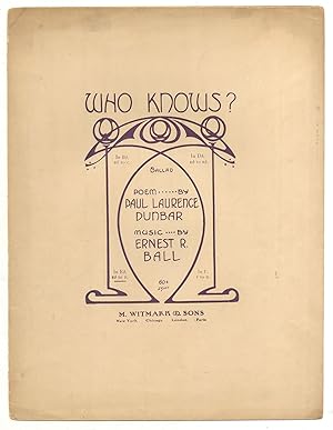 Image du vendeur pour [Sheet music]: Who Knows mis en vente par Between the Covers-Rare Books, Inc. ABAA