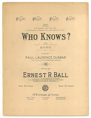 Image du vendeur pour [Sheet music]: Who Knows mis en vente par Between the Covers-Rare Books, Inc. ABAA