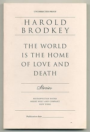 Image du vendeur pour The World is the Home of Love and Death: Stories mis en vente par Between the Covers-Rare Books, Inc. ABAA