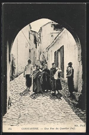 Ansichtskarte Constantine, Une Rue du Quartier Juif