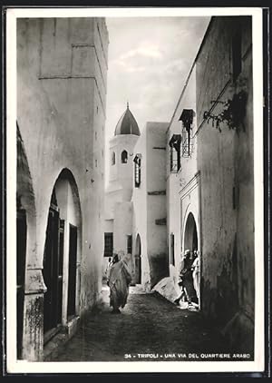 Ansichtskarte Tripoli, Una Via del Quartiere Arabo