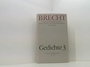 Bild des Verkufers fr Gedichte 3: Groe kommentierte Berliner und Frankfurter Ausgabe, Band 13 zum Verkauf von Book Broker