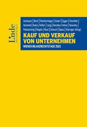 Bild des Verkufers fr Kauf und Verkauf von Unternehmen: Wiener Bilanzrechtstage 2021 zum Verkauf von Studibuch