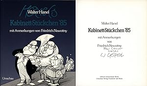 Seller image for Kabinett-Stckchen '85. Mit Anmerkungen von Friedrich Nowottny. [Signiertes Widmungsexemplar.] for sale by Antiquariat Lenzen