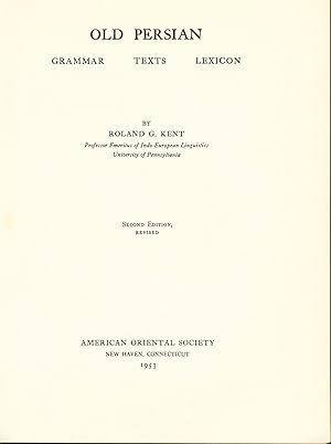 Immagine del venditore per Old Persian - Grammar, Texts, Lexicon venduto da avelibro OHG
