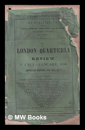 Imagen del vendedor de The London Quarterly review - No. CXCV., January 1856 a la venta por MW Books Ltd.