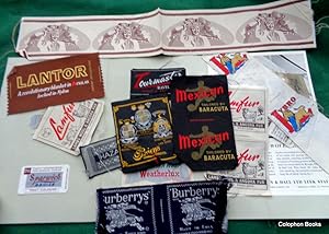 Brough, Nicholson & Hall. Silk woven clothing labels (small quantity) 20 1930's-1950's