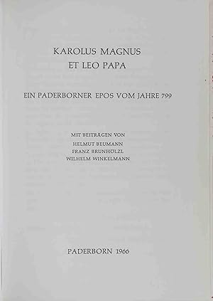 Seller image for De Karolo rege et Leone Papa: ein Paderborner Epos vom Jahre 799. Studien und Wuellen zur westflischen Geschichte, Band 8. for sale by books4less (Versandantiquariat Petra Gros GmbH & Co. KG)