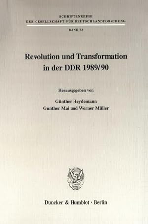 Bild des Verkufers fr Revolution und Transformation in der DDR 1989/90. zum Verkauf von AHA-BUCH GmbH