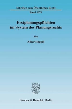 Seller image for Erstplanungspflichten im System des Planungsrechts. for sale by AHA-BUCH GmbH