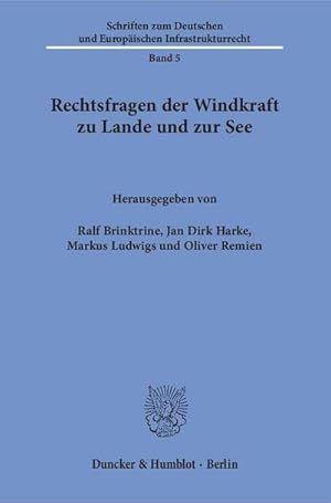 Immagine del venditore per Rechtsfragen der Windkraft zu Lande und zur See venduto da AHA-BUCH GmbH