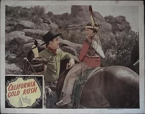 Image du vendeur pour California Gold Rush Lobby Card 1946 Wild Bill Elliott as Red Ryder, young Robert Blake! mis en vente par AcornBooksNH