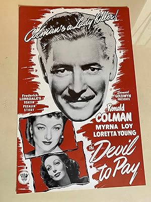 Seller image for The Devil to Pay Pressbook 1930 Ronald Colman, Loretta Young, Myrna Loy! for sale by AcornBooksNH