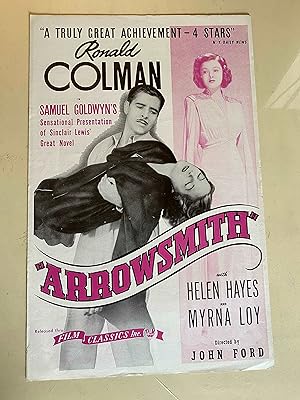 Seller image for Arrowsmith Pressbook 1931 Ronald Colman, Helen Hayes, Myrna Loy! for sale by AcornBooksNH