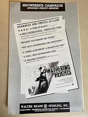 Seller image for Wuthering Heights Pressbook 1939 Merle Oberon, Laurence Olivier, David Niven for sale by AcornBooksNH