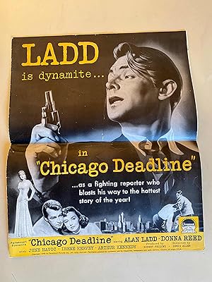 Bild des Verkufers fr Chicago Deadline Pressbook 1949 Alan Ladd, Donna Reed, June Havoc Scarce! zum Verkauf von AcornBooksNH