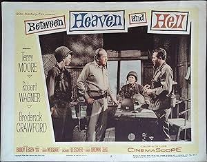 Image du vendeur pour Between Heaven and Hell Lobby Card #5 1956 Broderick Crawford giving orders! mis en vente par AcornBooksNH