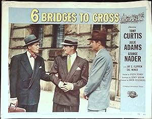 Bild des Verkufers fr 6 Bridges to Cross Lobby Card #2 1955 Tony Curtis, George Nader! zum Verkauf von AcornBooksNH