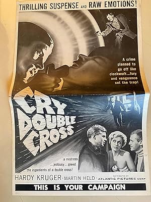 Bild des Verkufers fr Cry Double Cross Pressbook 1962 Hardy Kruger, Martin Held, rare! zum Verkauf von AcornBooksNH