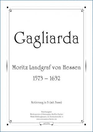 Bild des Verkufers fr Gagliarda, Notierung in B zum Verkauf von Werbeservice & Notensatz Steffen Fischer