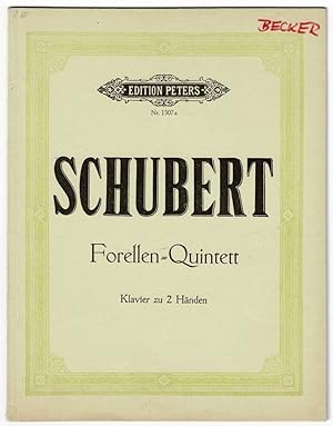 Image du vendeur pour Schubert - Forellen-Quintett - Klavier zu 2 Hnden - Opus 114 mis en vente par Werbeservice & Notensatz Steffen Fischer