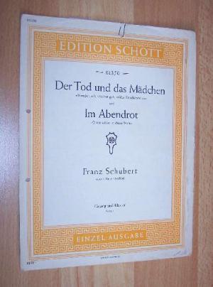 Seller image for Der Tod und das Mdchen / Im Abendrot for sale by Werbeservice & Notensatz Steffen Fischer